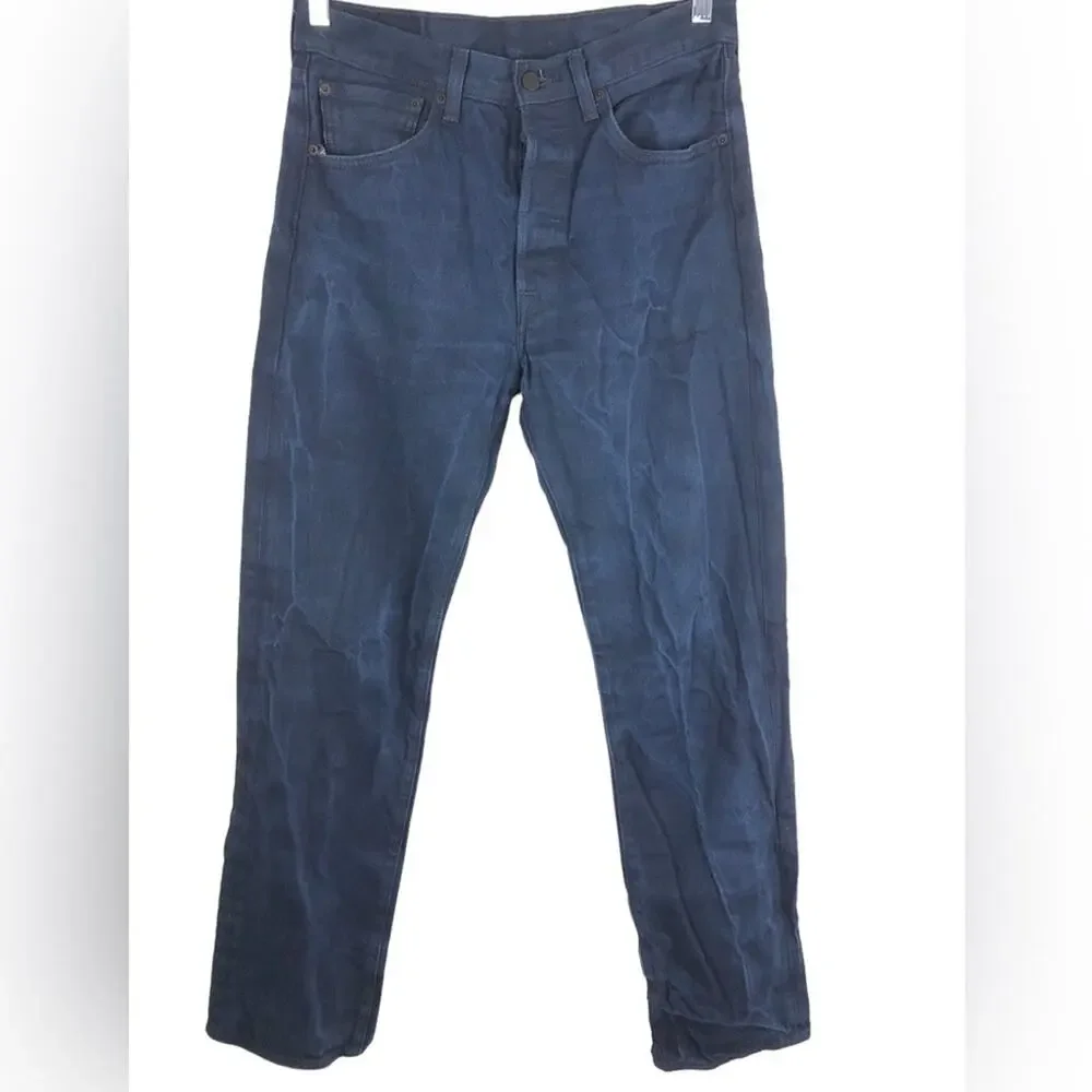 Levi Strauss 501 button fly dark wash jeans W32 L36